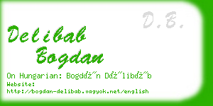 delibab bogdan business card